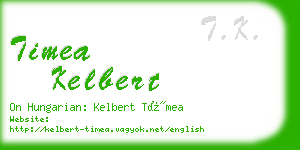 timea kelbert business card